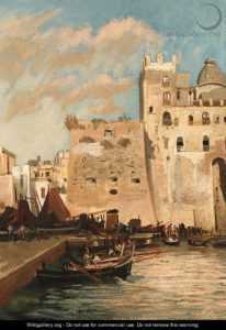 Le fortificazioni in un dipinto ottocentesco